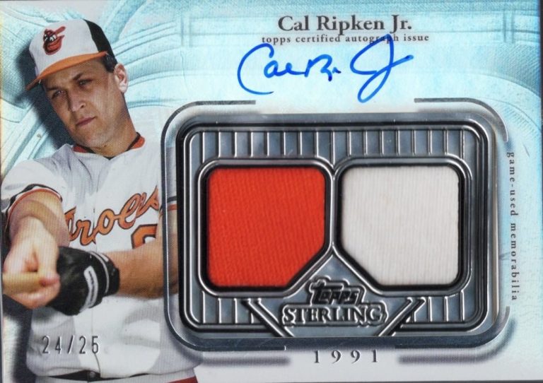 2025 Topps Sterling Cal Ripken Jr #SSACR Seasons 1991 Relic Auto /25 Card