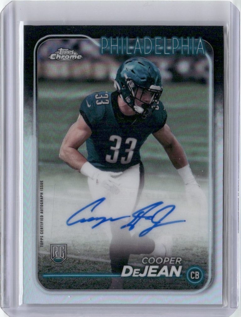 2024 Topps Chrome Silver Cooper DeJean #RA-CDE Auto Rookie RC Football Card