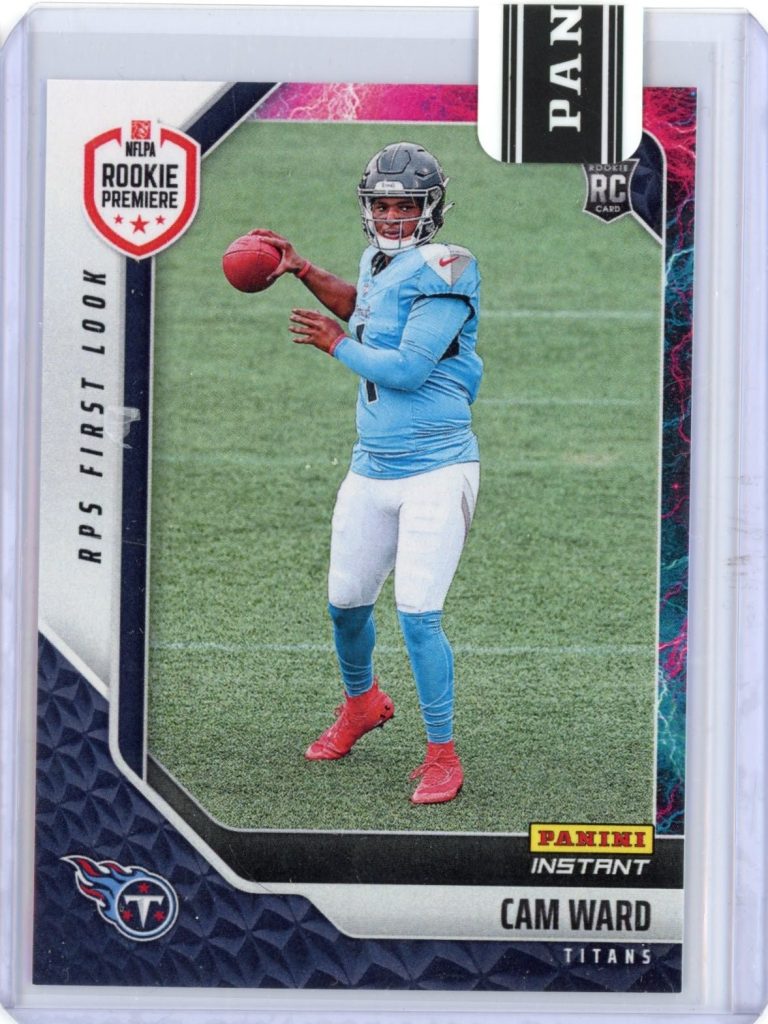 2025 Panini Instant NFL Cam Ward #4 RPS First Look Lightning /5 RC Card