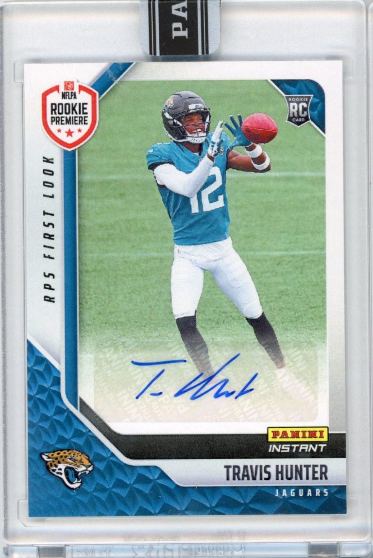 2025 Panini Instant NFL Travis Hunter #35 RPS First Look Auto RC Card