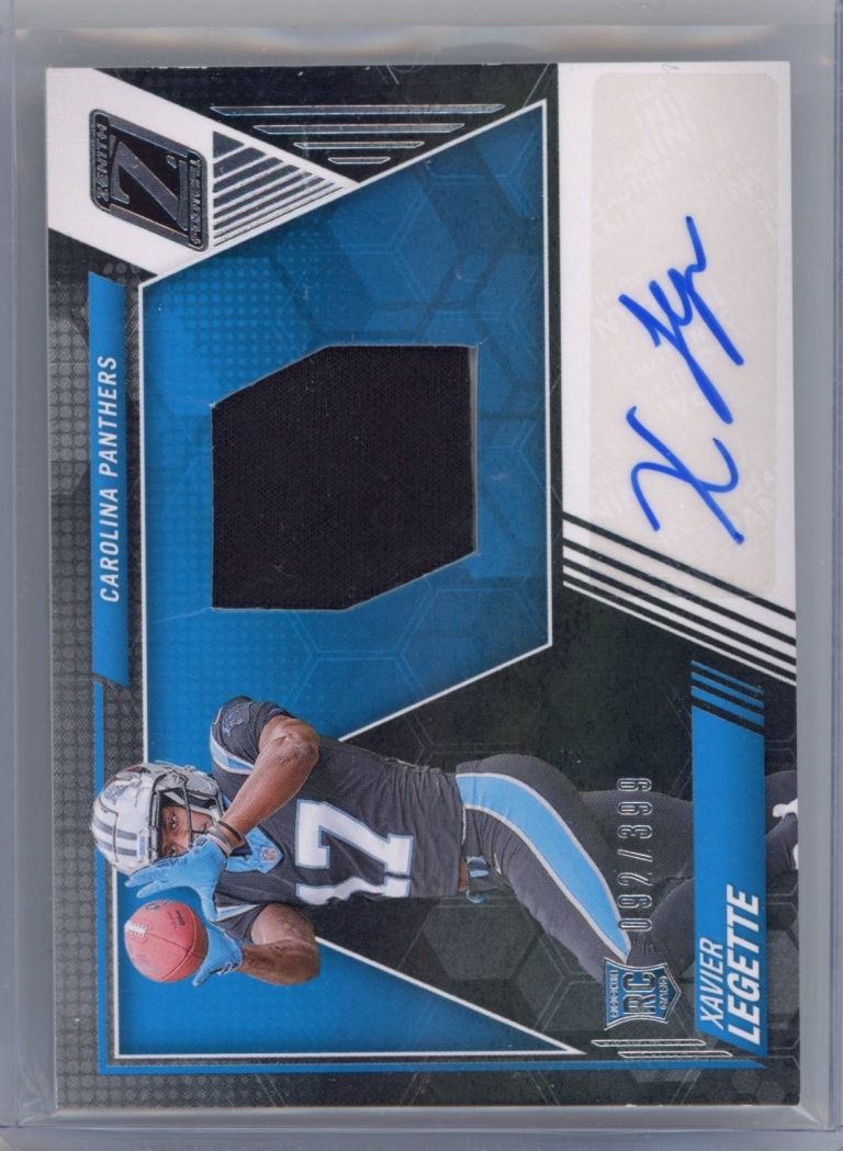 2024 Panini Zenith Xavier Legette #210 Relic Auto /399 Rookie RC Card