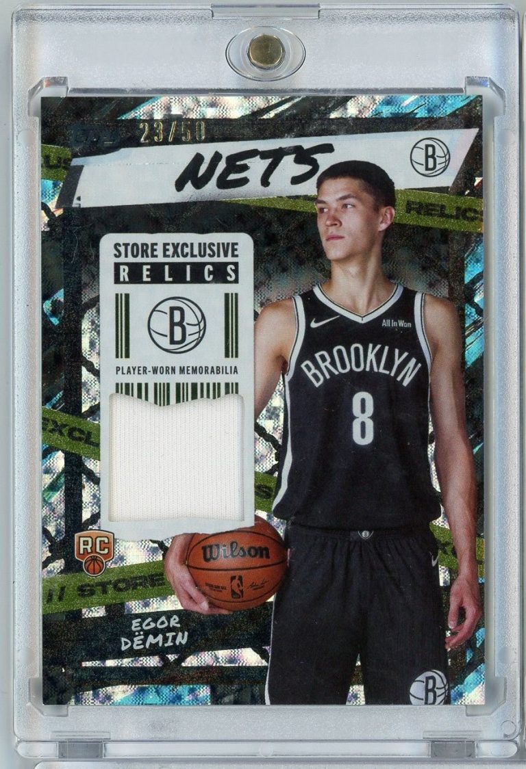 2025 Egor Demin #SRED /50 Store Exclusive Relics Brooklyn Nets RC Card
