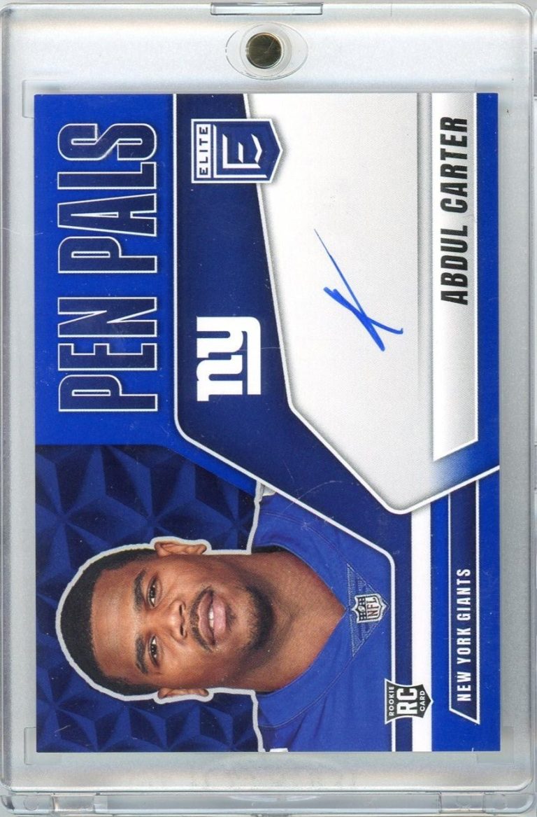 2025 Donruss Elite Pen Pals Abdul Carter #PPACA Auto Rookie RC Card