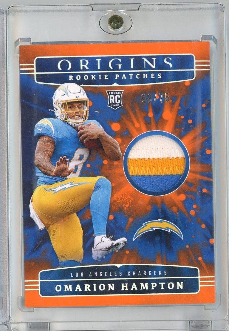 2025 Panini Origins Omarion Hampton #RPHOHN /75 RC Patches Relic RC Card