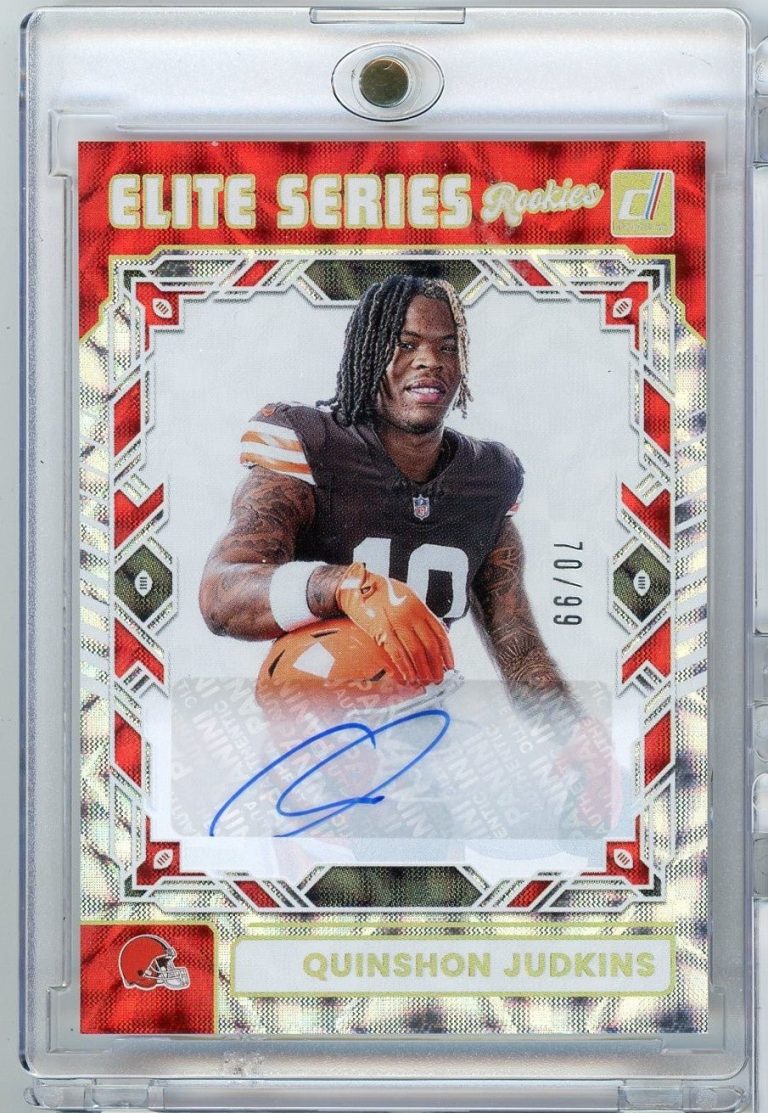 2025 Donruss Quinshon Judkins #ESR-QJS Elite Series RCs Auto /99 RC Card