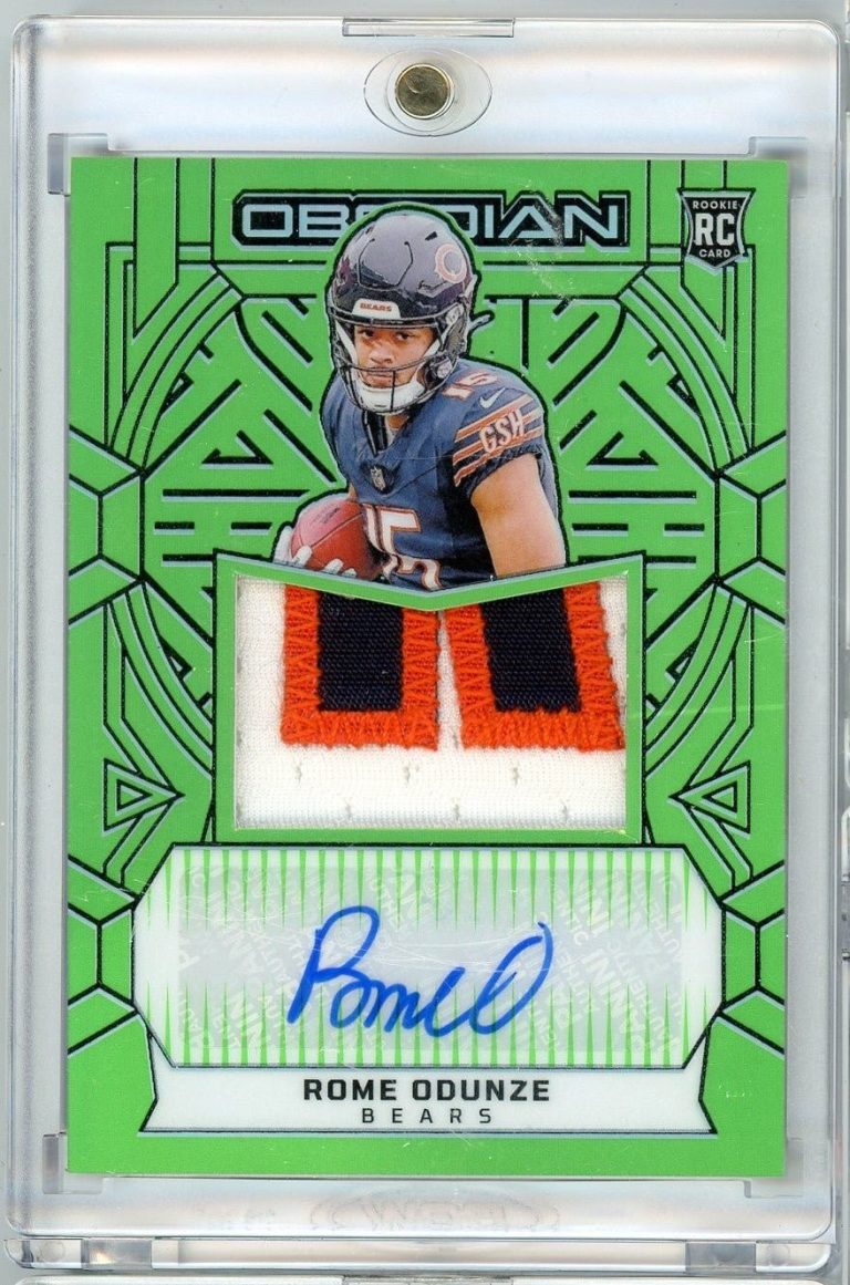 2024 Panini Obsidian Rome Odunze #RJJ-ROE RPA Auto /5 Rookie RC Card