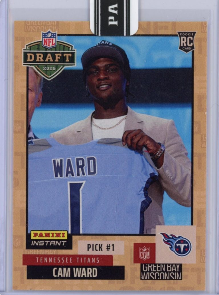 2025 Panini Instant NFL Cam Ward #DN1 Draft Night Beige /25 Rookie Card