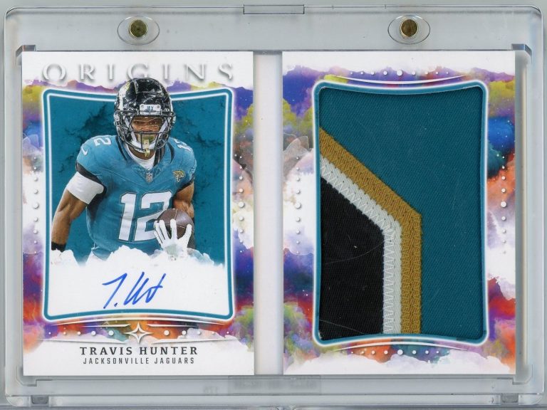 2025 Panini Origins Booklet Travis Hunter RBPA-THU /49 RPA Auto Rookie Card
