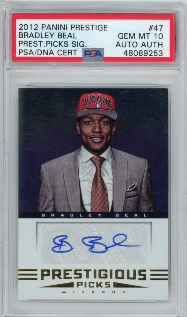 Graded 2012-13 Panini Prestige Bradley Beal #47 Auto Rookie Card PSA 10