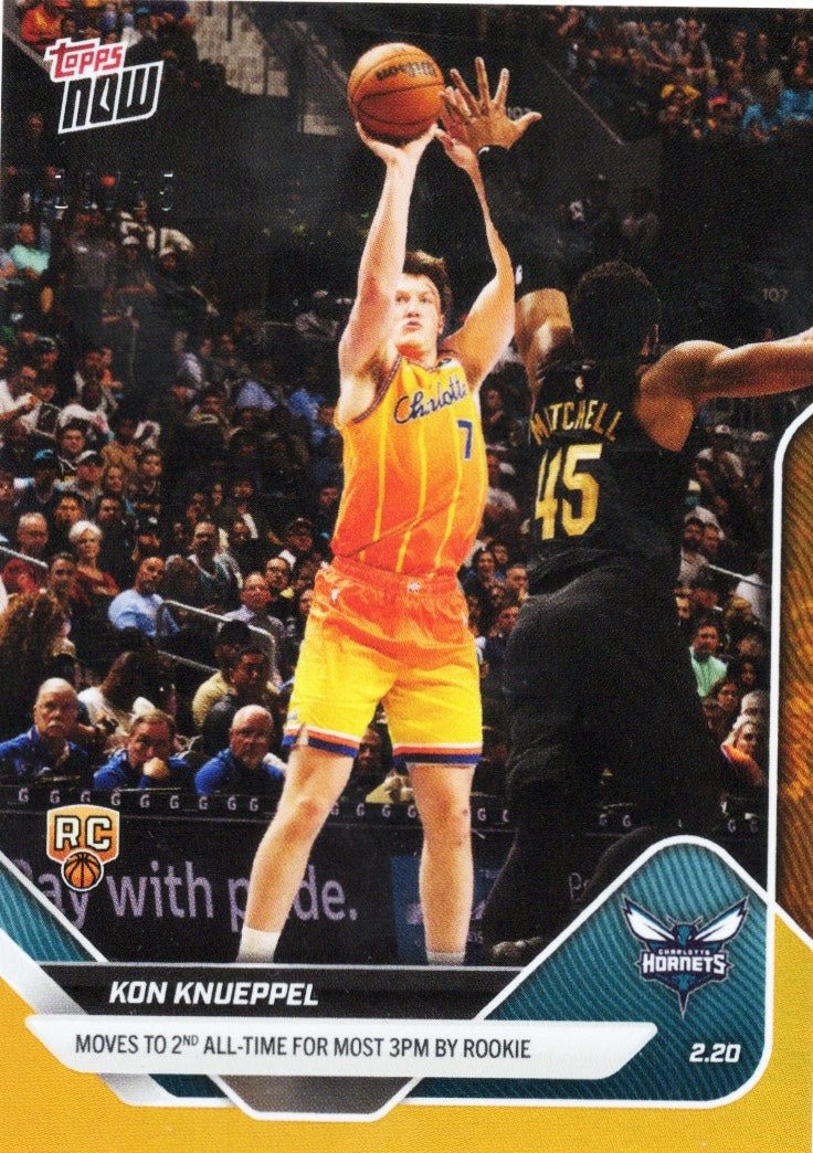 2025 Topps Now Kon Knueppel #179 Orange Foil /25 Rookie RC Basketball Card