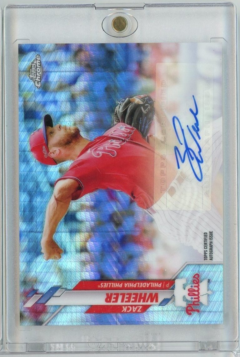 2020 Topps Chrome Zack Wheeler #USAZW /125 Xfractor Auto Baseball Card