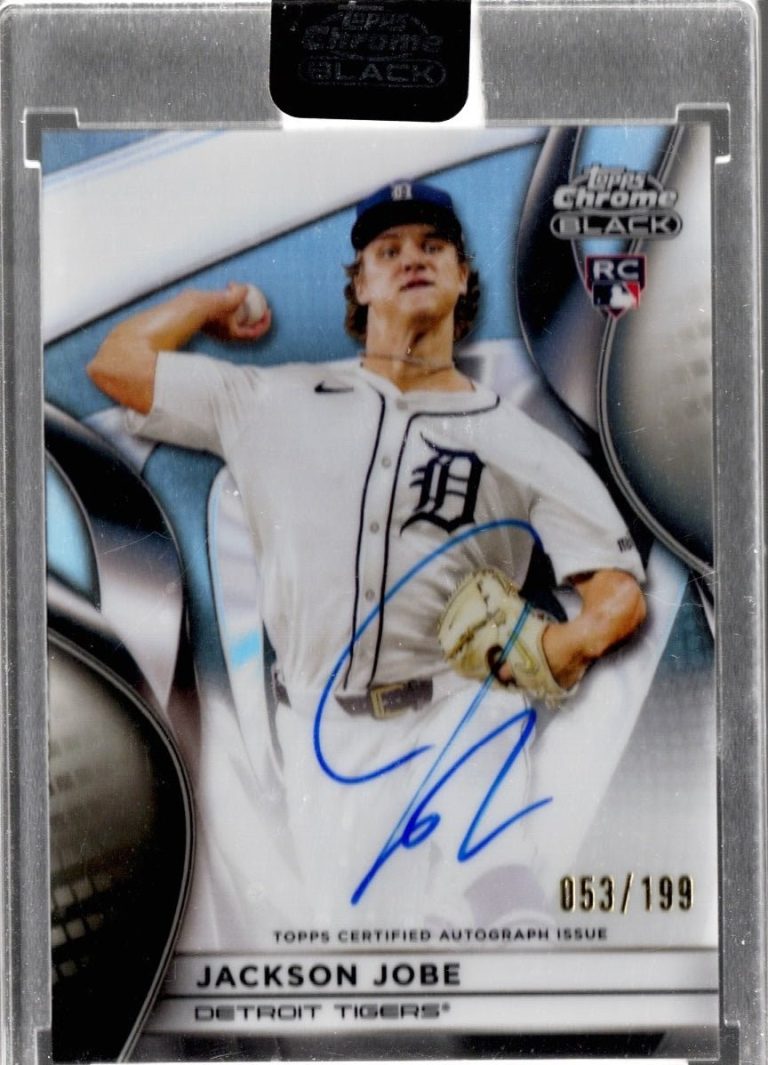 2025 Topps Chrome Black Jackson Jobe CBAJJB Refractor Auto /199 Rookie Card