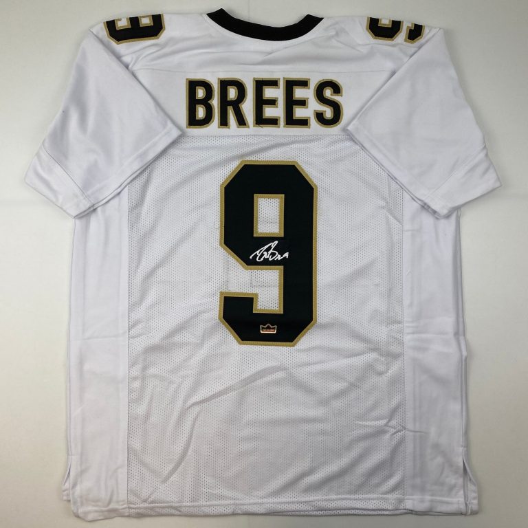 Facsimile Autographed Drew Brees New Orleans White Jersey Size Men's XL