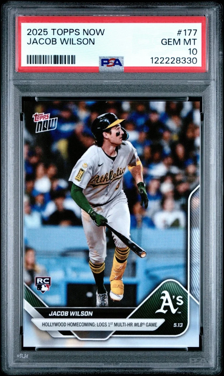 Graded 2025 Topps Now Jacob Wilson #177 Rookie RC Card PSA 10 Gem Mint
