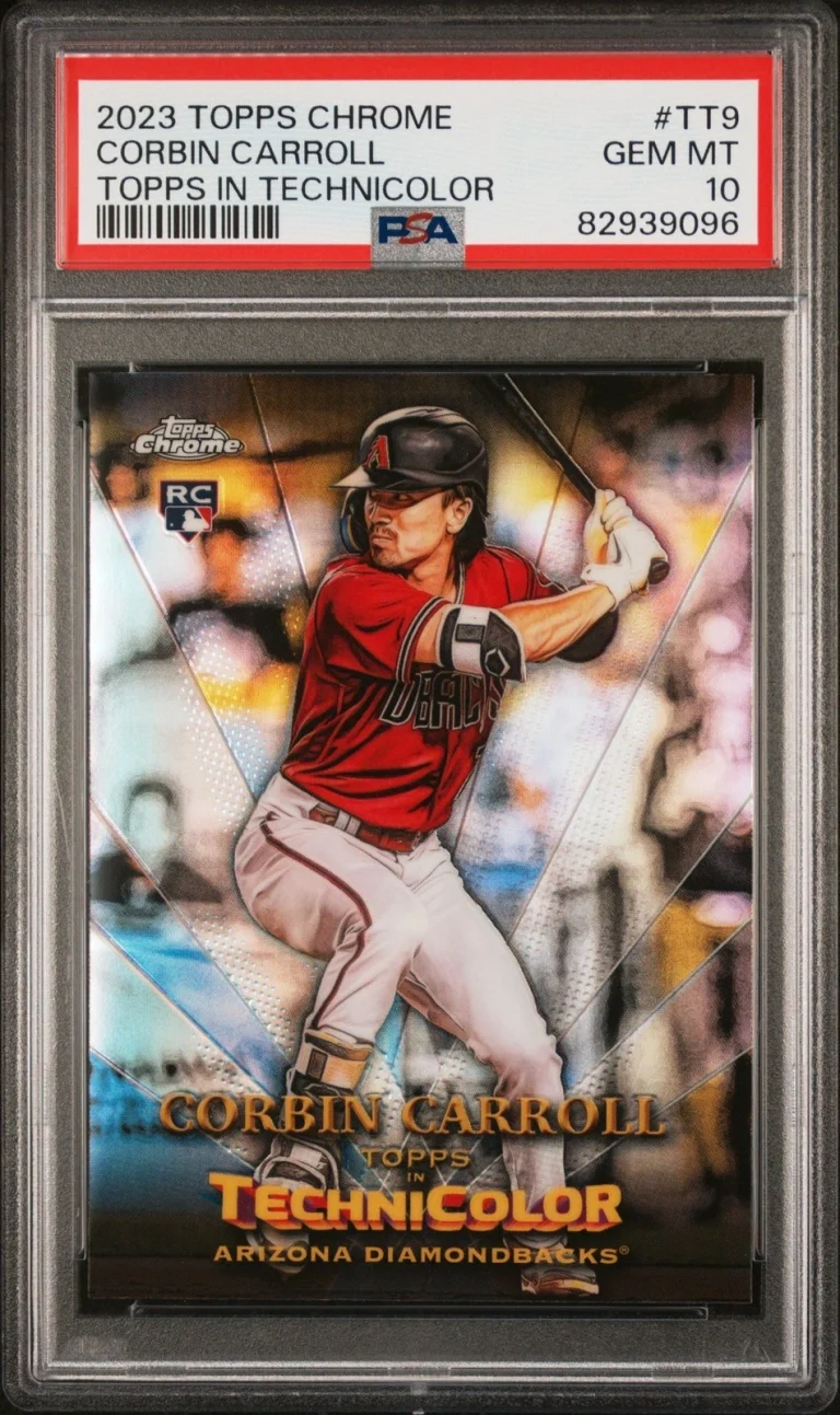 Graded 2023 Topps Chrome Corbin Carroll #TT9 Technicolor RC Card PSA 10