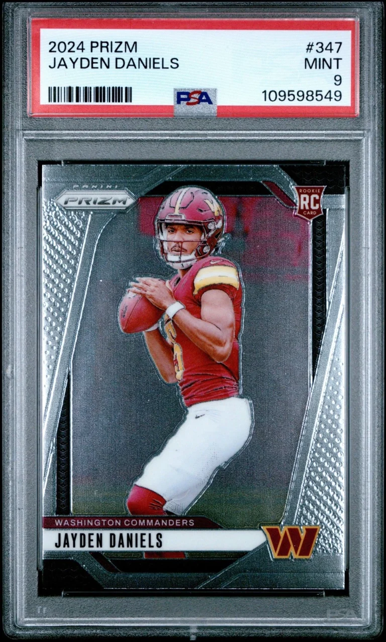 Graded 2024 Panini Prizm Jayden Daniels #347 Rookie RC Card PSA 9 Mint