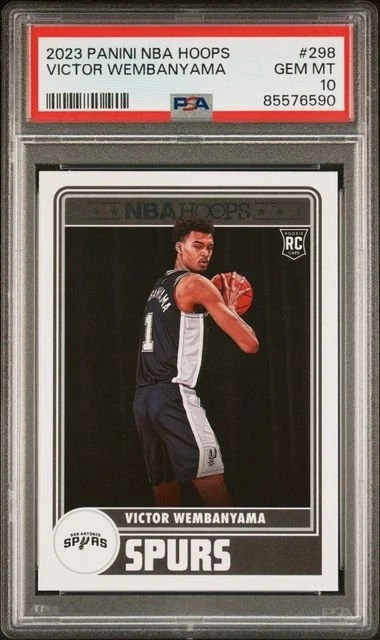 Graded 2023 Panini Hoops Victor Wembanyama #298 Rookie RC Card PSA 10