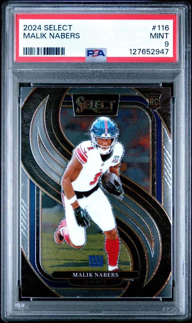 Graded 2024 Panini Select Malik Nabers #116 Rookie RC Card PSA 9 Mint