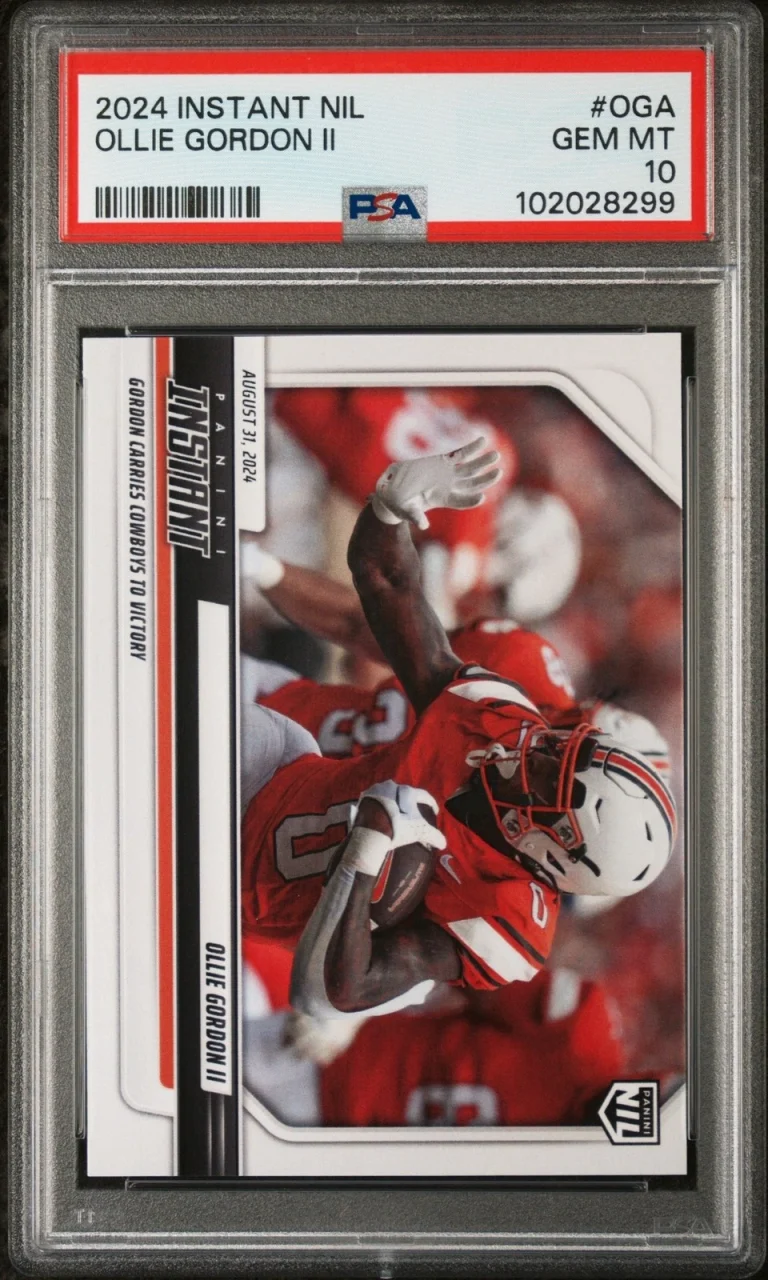 Graded 2024 Panini Instant NIL Ollie Gordon II #OGA Rookie Card PSA 10