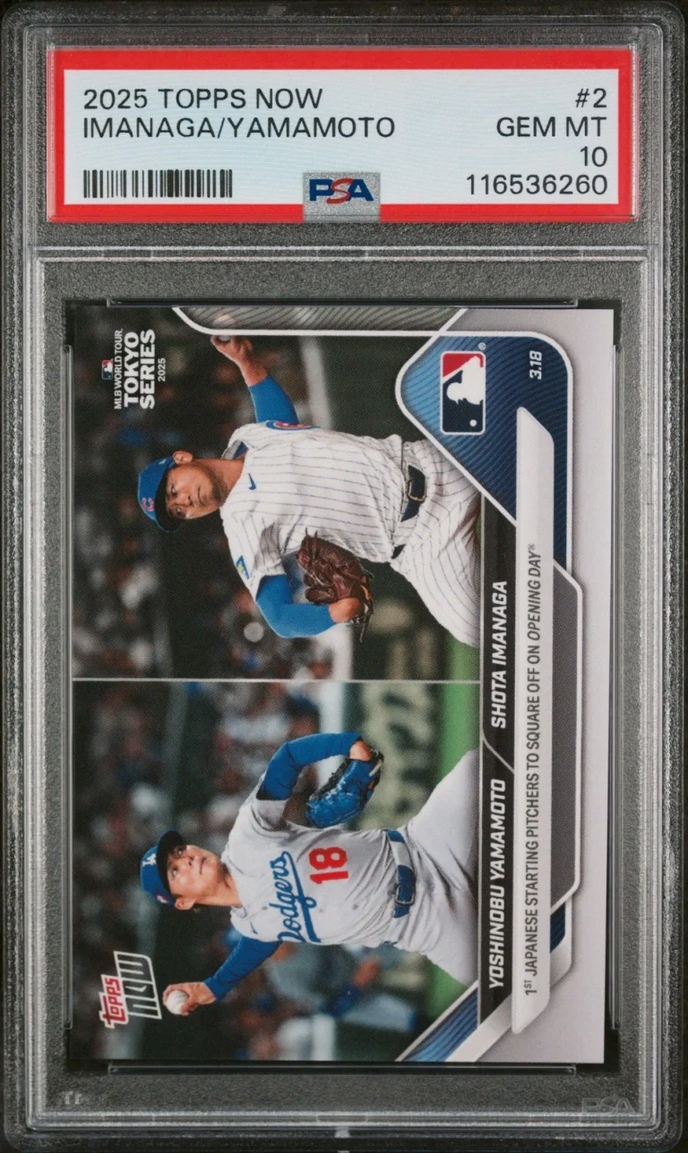 Graded 2025 Topps Now Yoshinobu Yamamoto/Shota Imanga #2 Card PSA 10