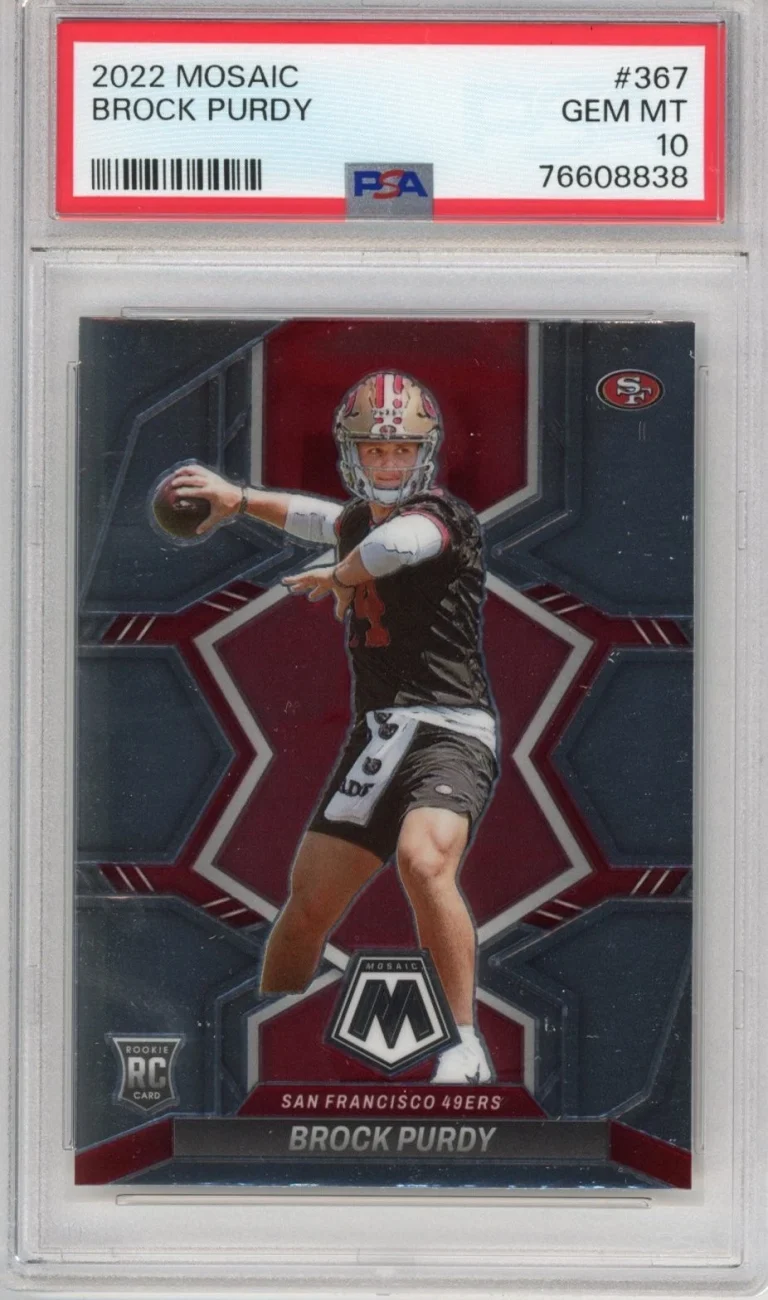 Graded 2022 Panini Mosaic Brock Purdy #367 Rookie Card PSA 10 Gem Mint