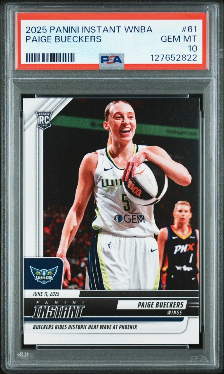 Graded 2025 Panini Instant WNBA Paige Bueckers #61 Rookie Card PSA 10 Mint
