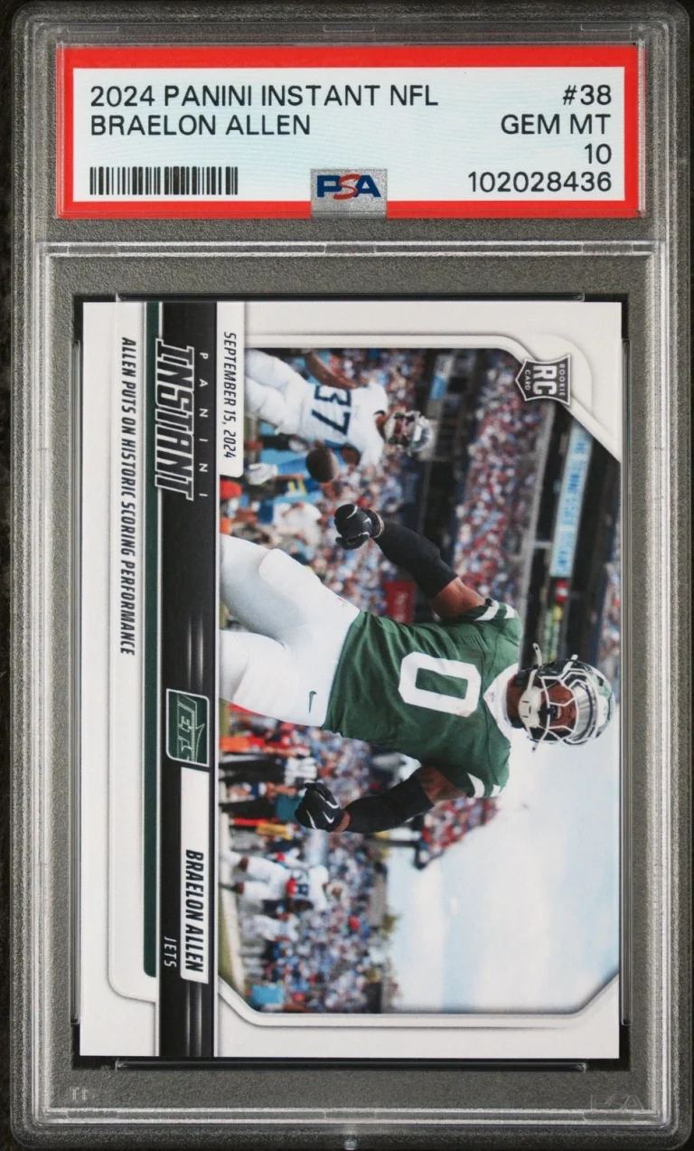 Graded 2024 Panini Instant NFL Braelon Allen #38 Rookie RC Card PSA 10
