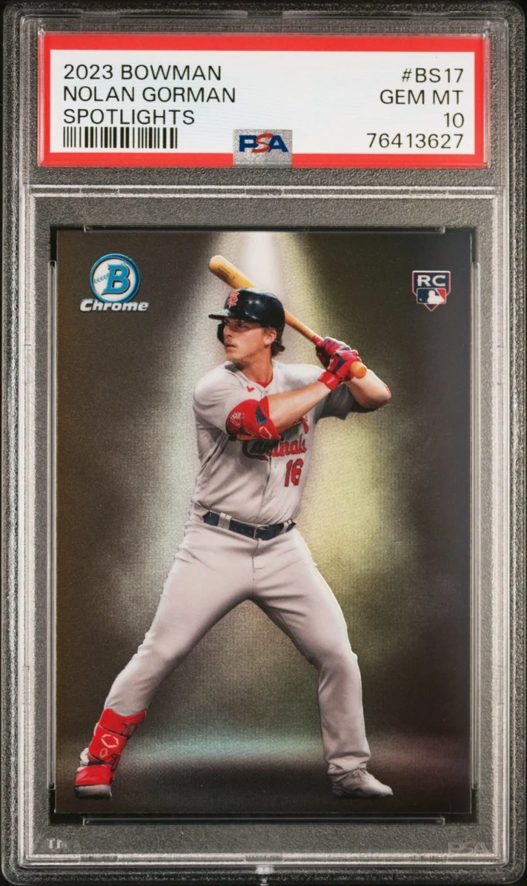 Graded 2023 Topps Bowman Nolan Gorman #BS17 Spotlights RC Card PSA 10