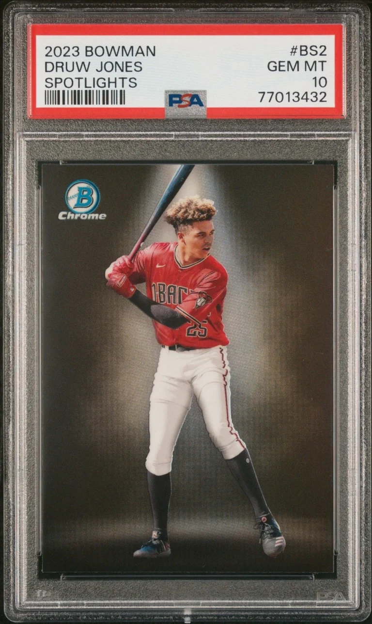 Graded 2023 Topps Bowman Druw Jones #BS2 Spotlights Rookie Card PSA 10