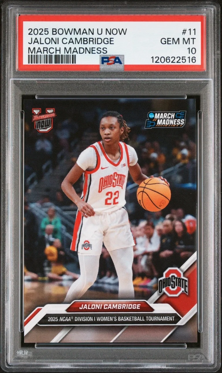 Graded 2025 Bowman U Now Jaloni Cambridge #11 Rookie Basketball Card PSA 10