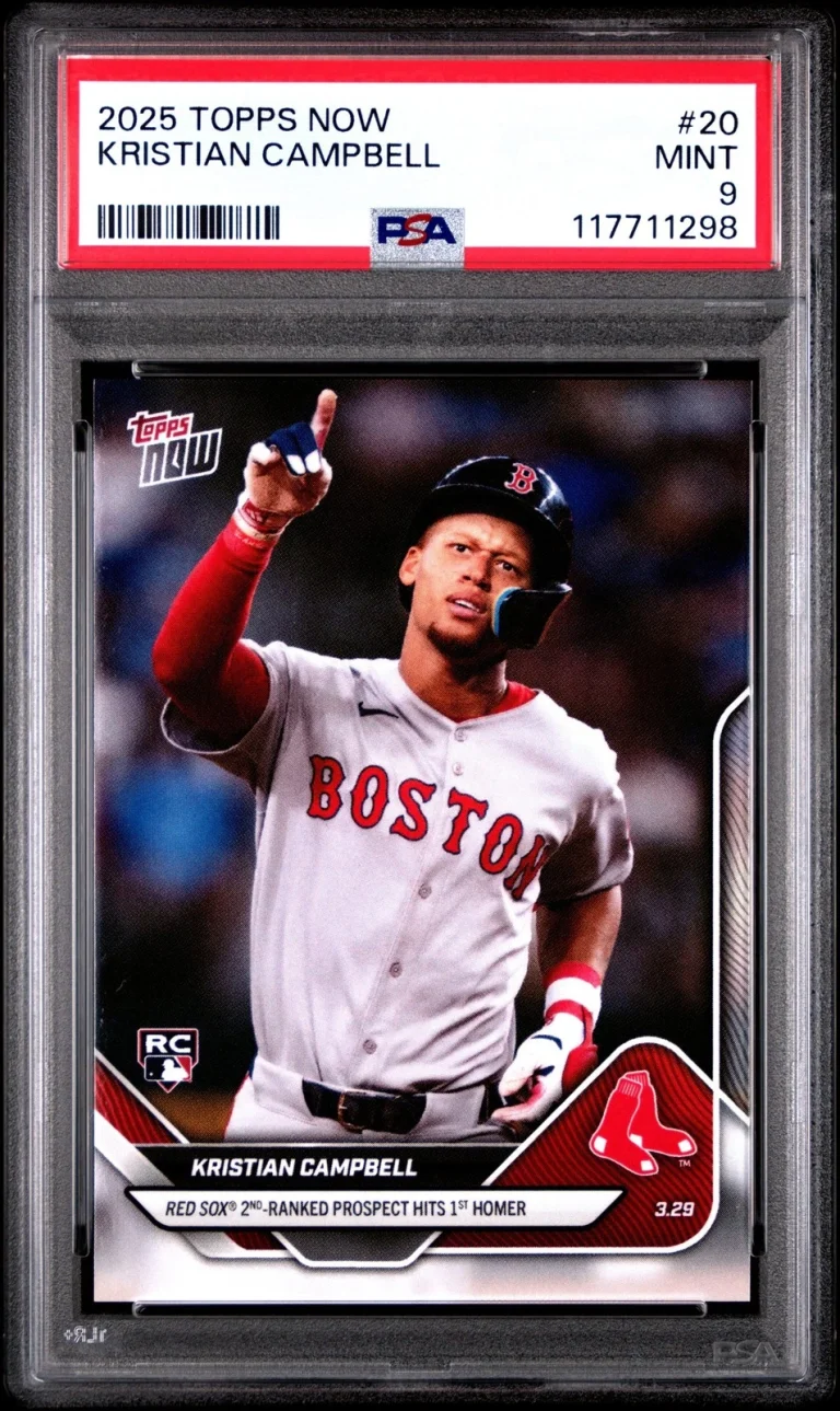 Graded 2025 Topps Now Kristian Campbell #20 Rookie RC Card PSA 9 Mint
