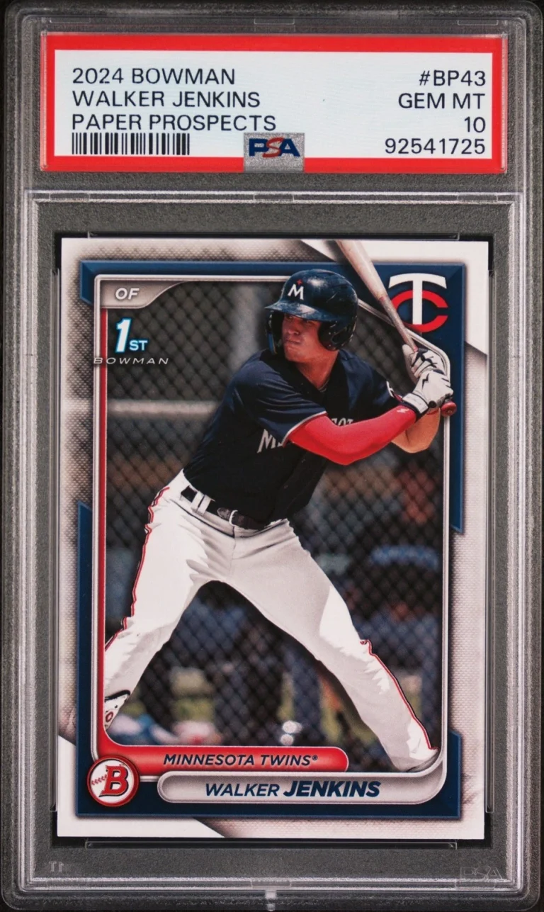 Graded 2024 Bowman Walker Jenkins #BP43 Paper Prospects RC Card PSA 10