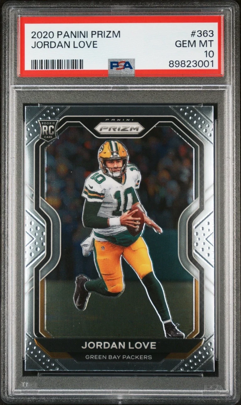 Graded 2020 Panini Prizm Jordan Love #363 Rookie RC Card PSA 10 Gem