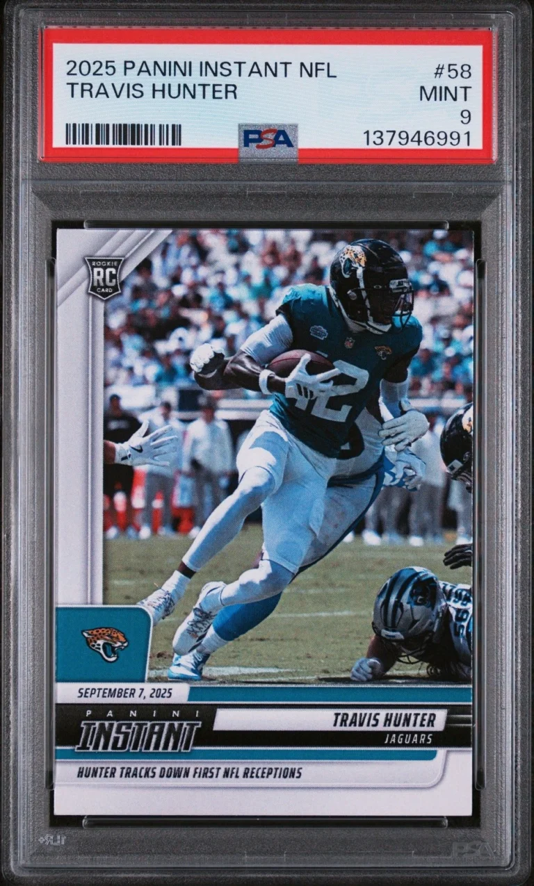 Graded 2025 Panini Instant Travis Hunter #58 Rookie RC Card PSA 9 Mint