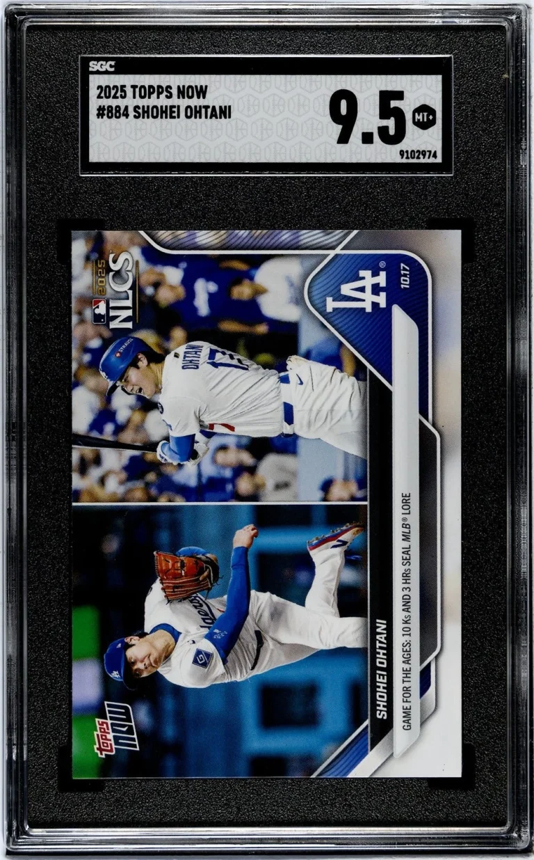 Graded 2025 Topps Now Shohei Ohtani #884 Baseball Card SGC 9.5 Mint+