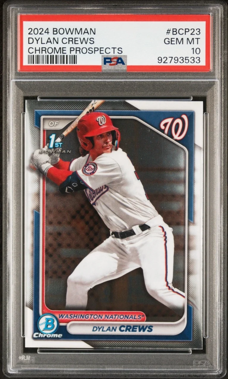 Graded 2024 Bowman Dylan Crews #BCP23 Chrome Prospects RC Card PSA 10