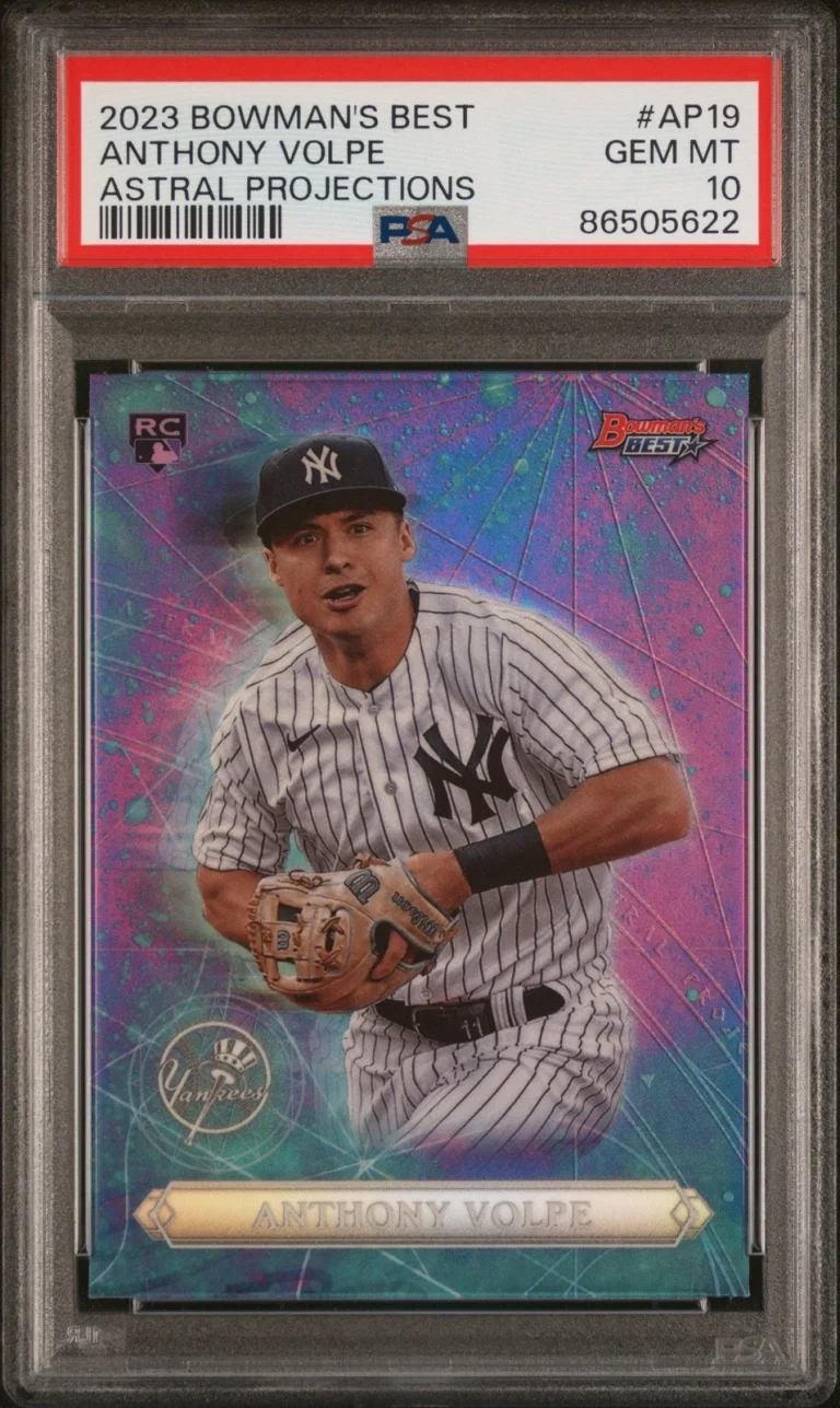 Graded 2023 Bowmans Best Anthony Volpe #AP19 Astral Proj RC Card PSA 10