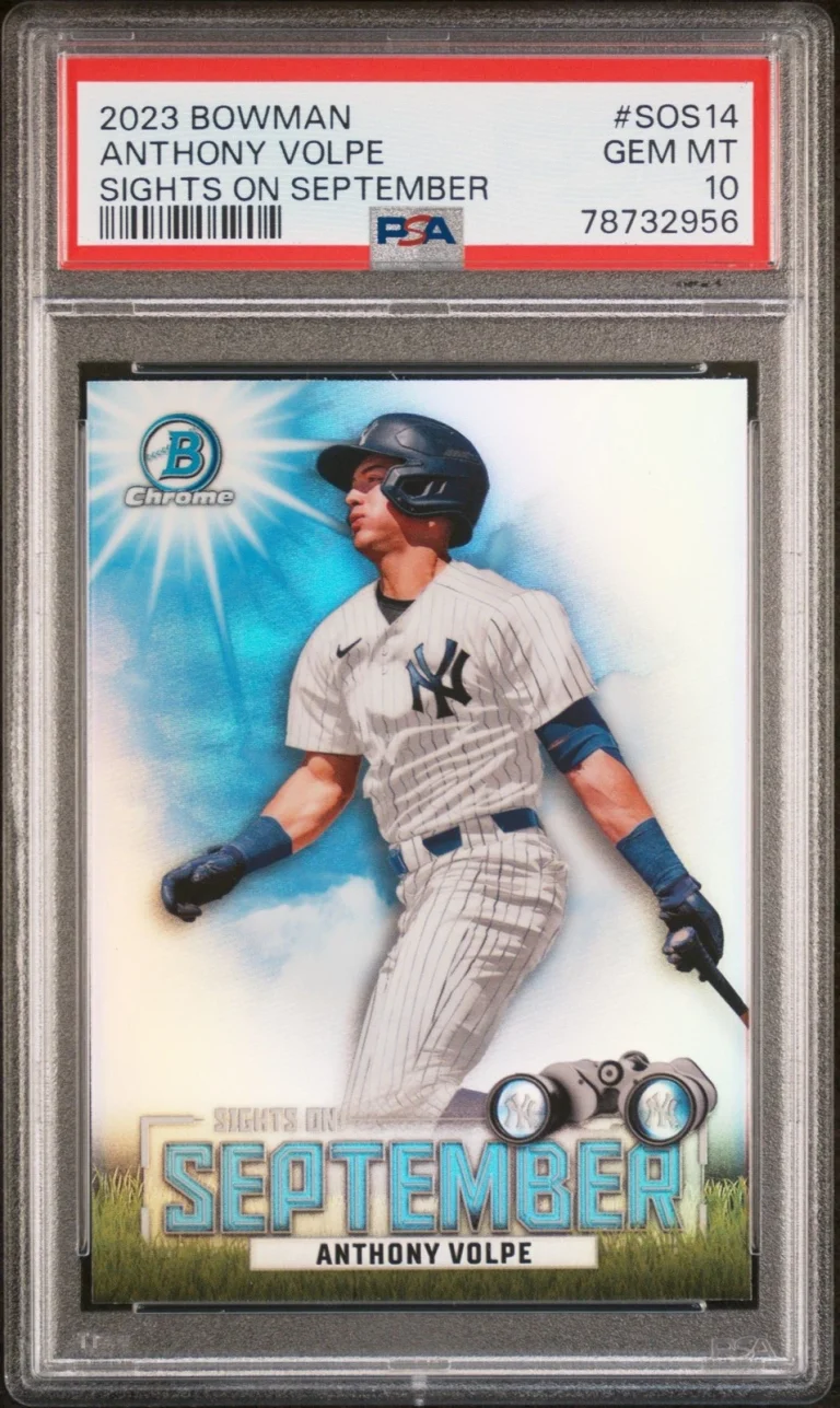 Graded 2023 Bowman Anthony Volpe #SOS14 Sights on September Card PSA 10