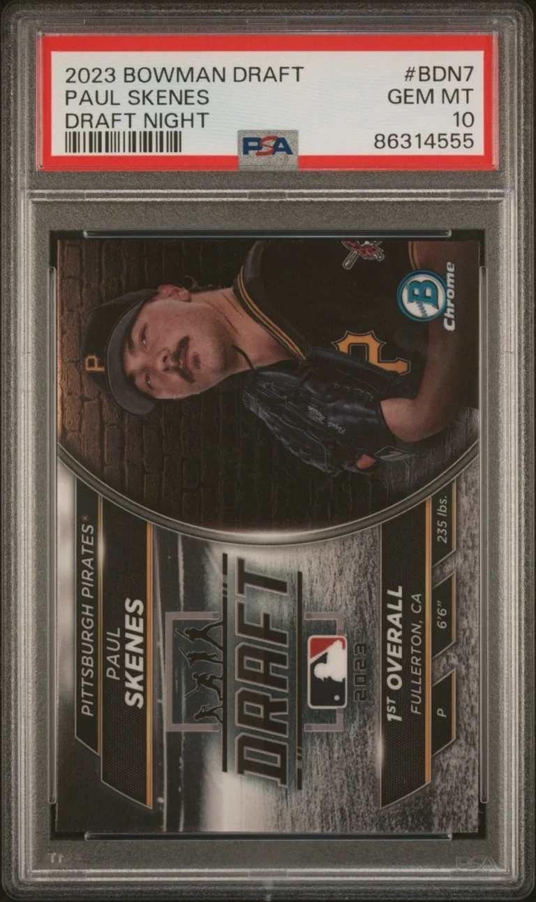 Graded 2023 Bowman Draft Paul Skenes #BDN7 Draft Night RC Card PSA 10