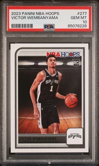 Graded 2023 Panini Hoops Victor Wembanyama #277 Rookie RC Card PSA 10