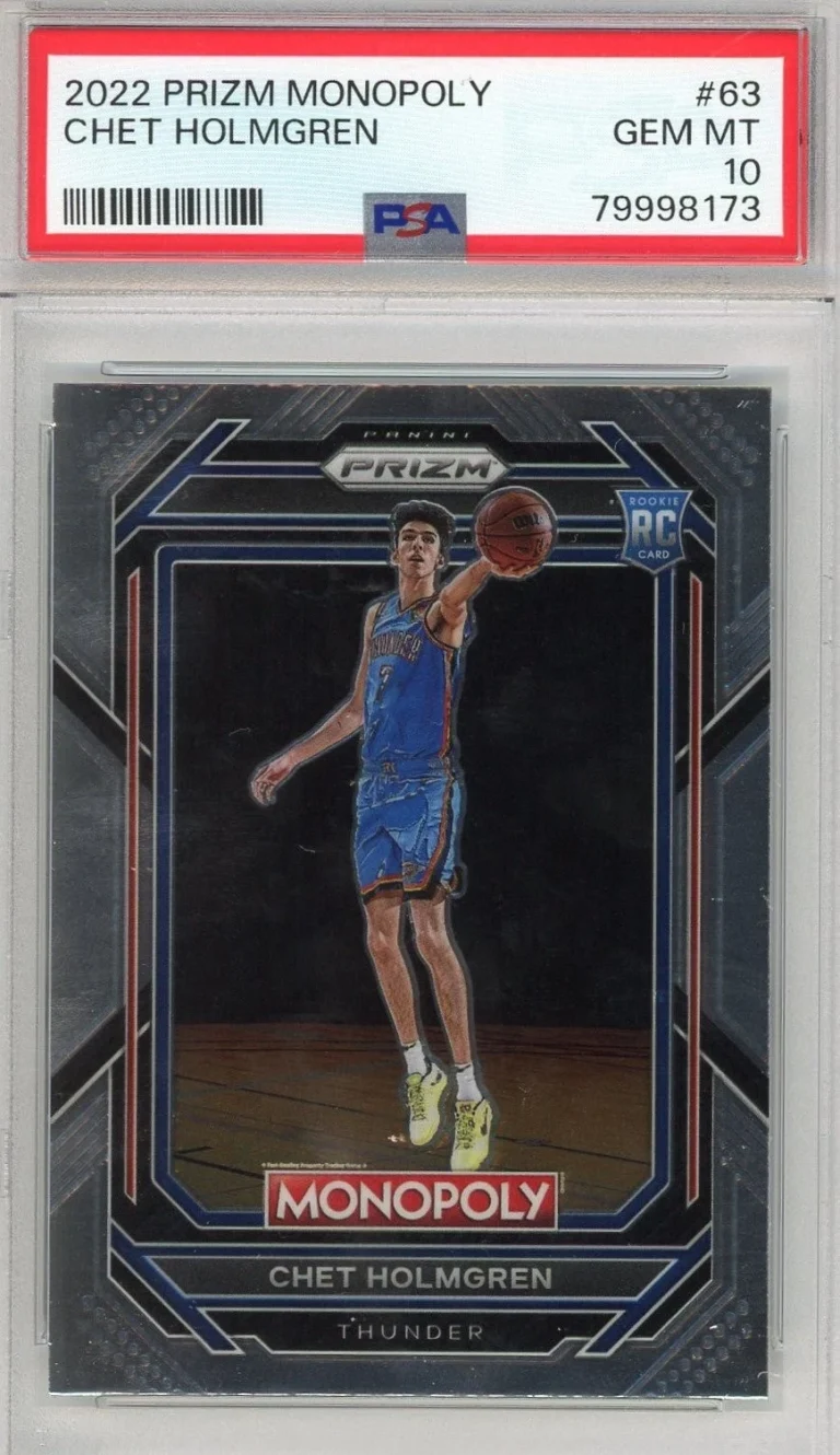 Graded 2022 Prizm Monopoly Chet Holmgren #63 Rookie RC Card PSA 10