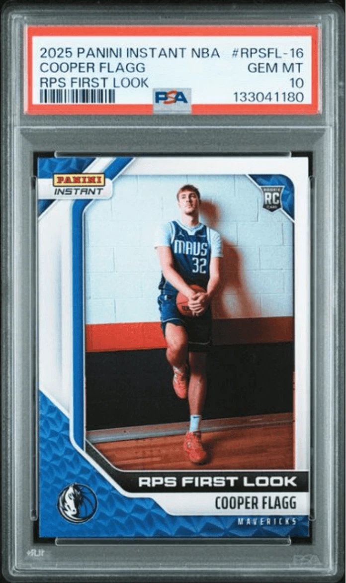Graded 2025 Panini Instant Cooper Flagg #RPSFL16 Rookie Card PSA 10
