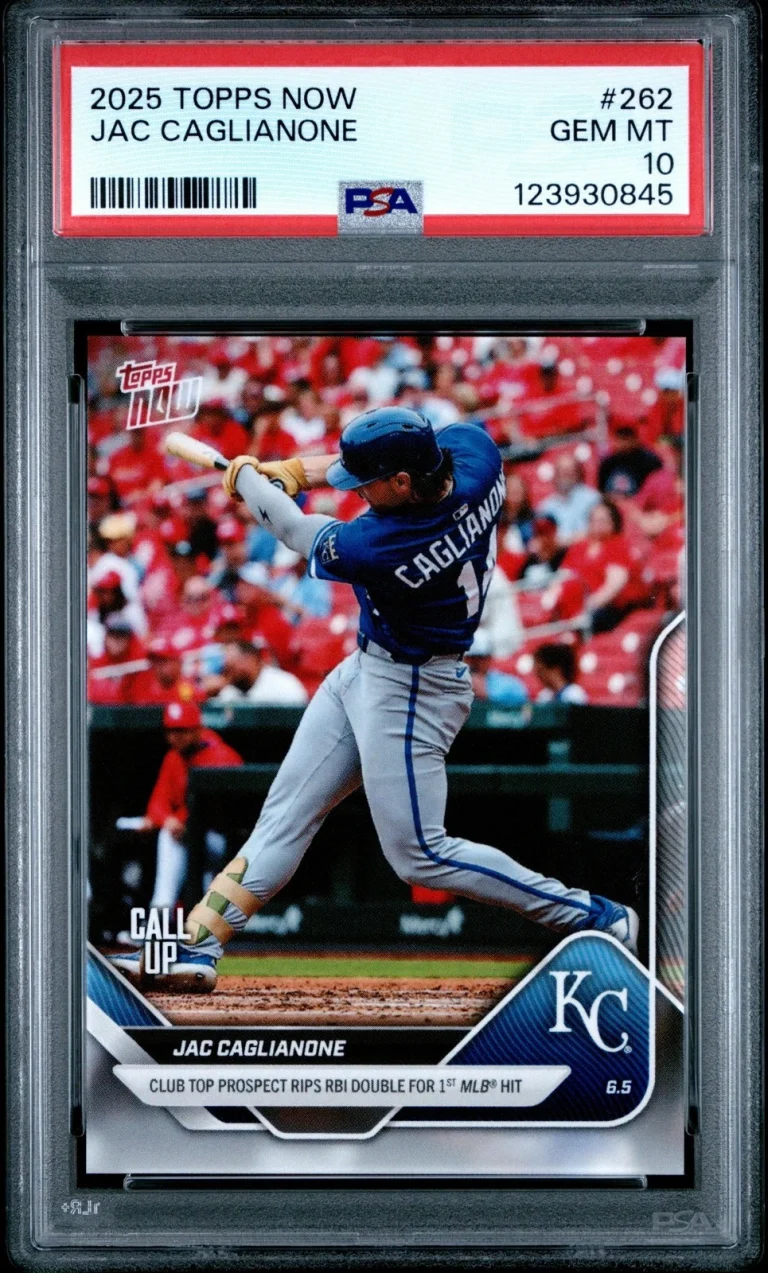 Graded 2025 Topps Now Jac Caglianone #262 Rookie Card PSA 10 Gem Mint