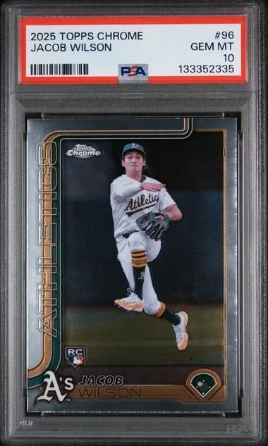 Graded 2025 Topps Chrome Jacob Wilson #96 Rookie Card PSA 10 Gem Mint
