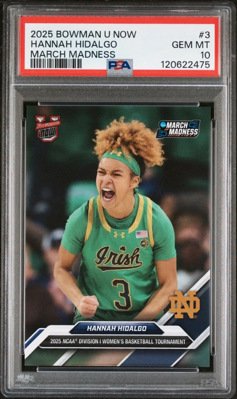 Graded 2025 Bowman U Now Hannah Hidalgo #3 March Madness Card PSA 10