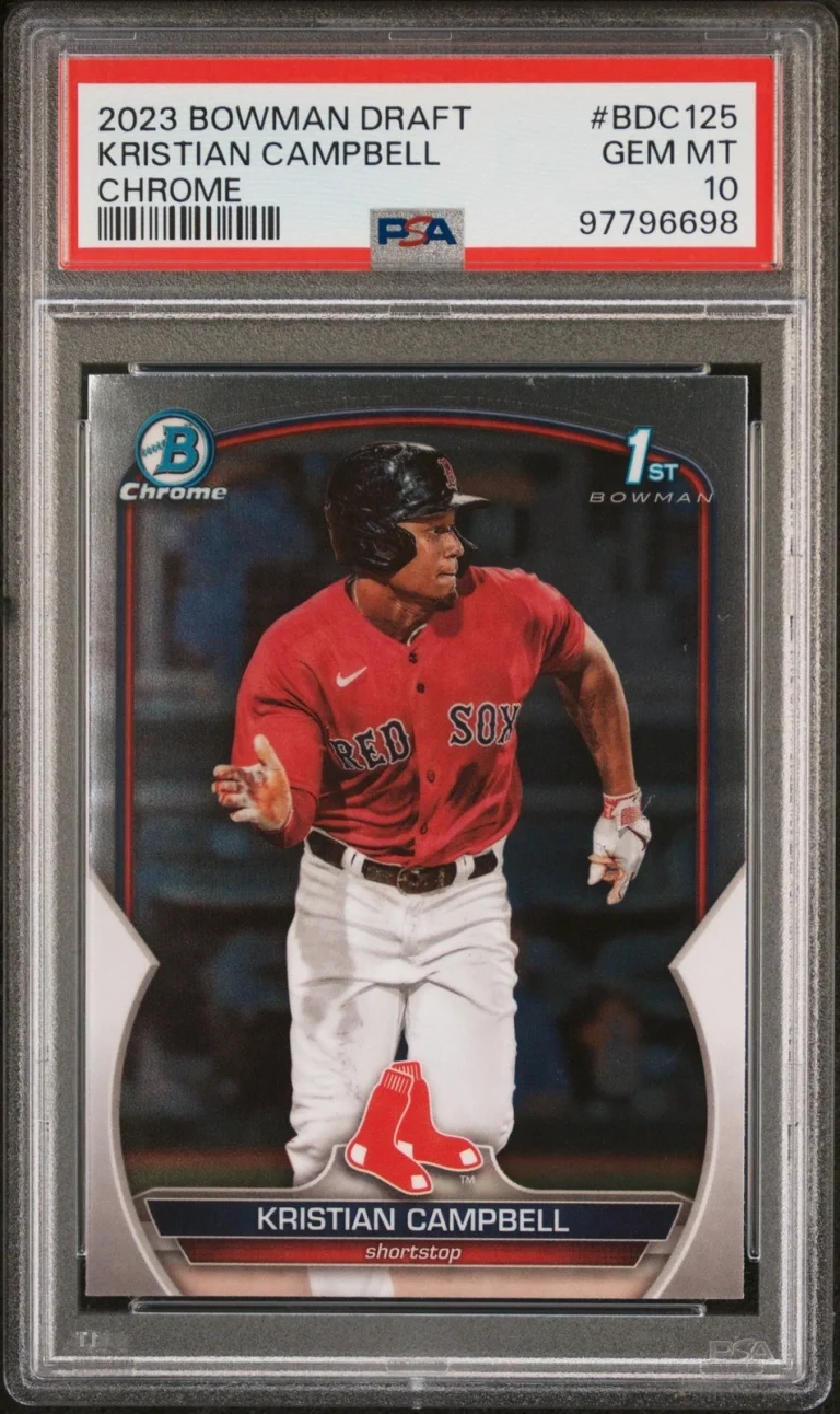 Graded 2023 Bowman Draft Kristian Campbell #BDC125 Chrome Card PSA 10