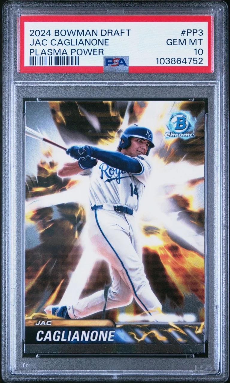Graded 2024 Bowman Draft Jac Caglianone #PP3 Plasma Power Card PSA 10