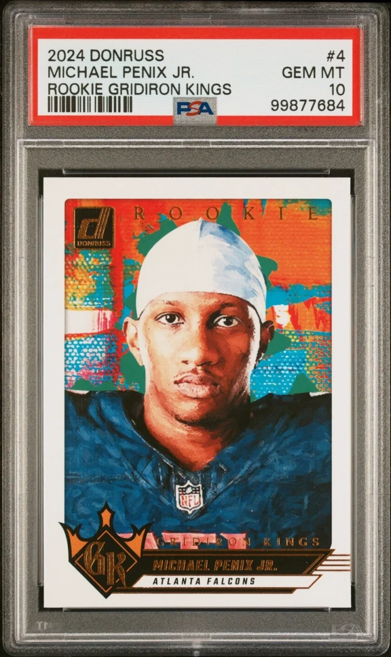 Graded 2024 Donruss Michael Penix Jr #4 Gridiron Kings RC Card PSA 10