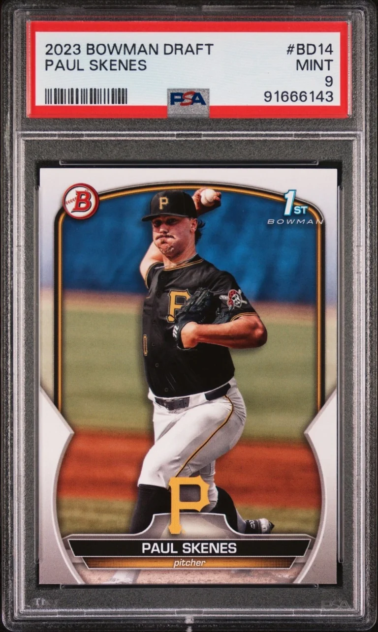 Graded 2023 Topps Bowman Draft Paul Skenes #BD14 Rookie RC Card PSA 9
