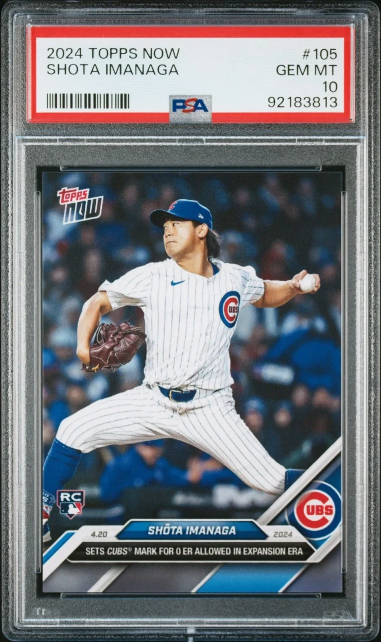 Graded 2024 Topps Now Shota Imanaga #105 Rookie RC Card PSA 10 Gem Mint